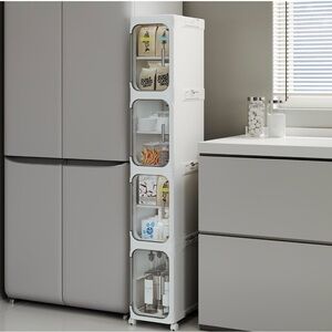 4-Tier Tall Narrow Storage Cabinet